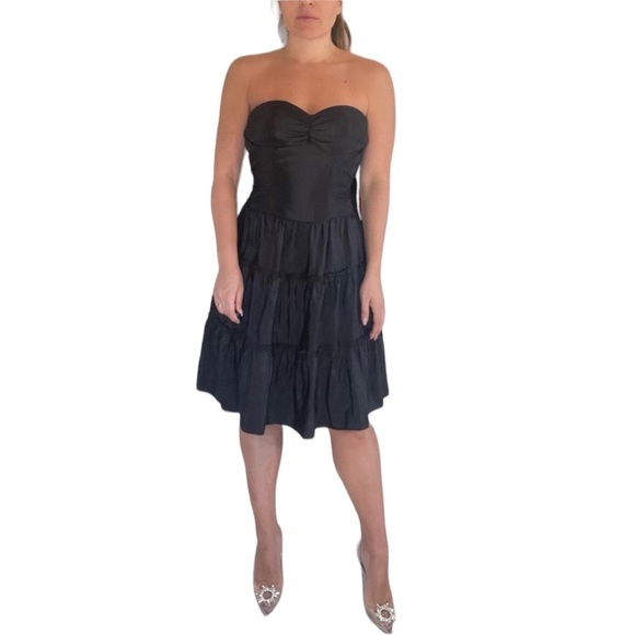 Jovani Strapless Midi Dress - Picture 1 of 4
